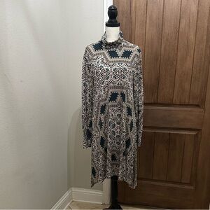 Anthropologie Maeve - Geometric Swing Dress EUC